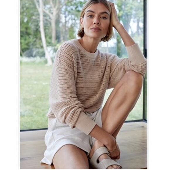Varley Kershaw Mesh Knit Sweater in Moonlight L - Picture 1 of 10